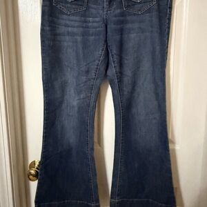 a.n.a Dark Indigo Flare Jeans